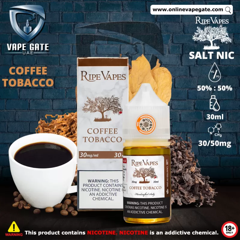 Coffee Tobacco 30ml SaltNic by Ripe Vape - 50 mg / 30 ml