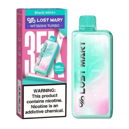 Black Mint Disposable Vape (35000 Puffs) by Lost Mary MT35000 Turbo
