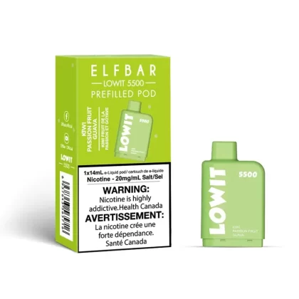 ELF BAR LOWIT 5500 – KIWI PASSIONFRUIT GUAVA
