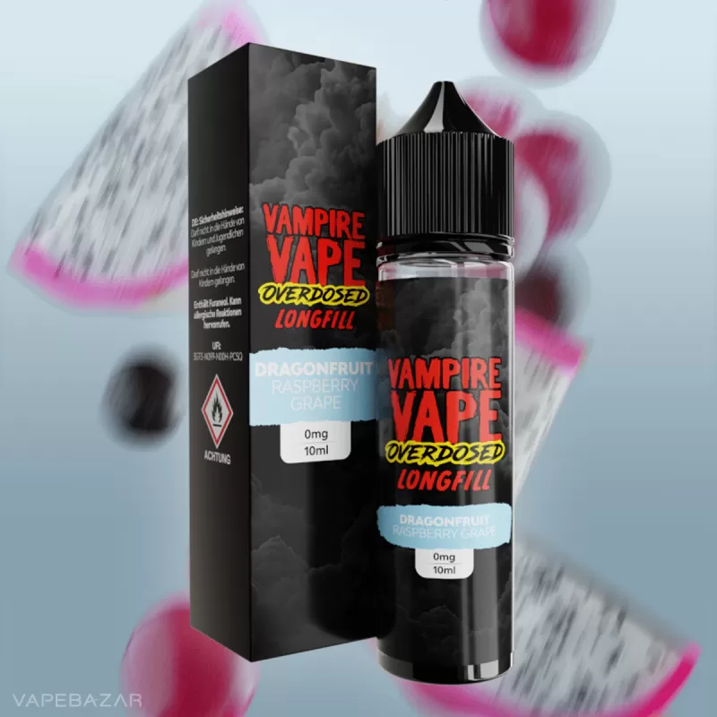 Vampire Vape Overdosed Longfill – Dragonfruit Raspberry Grape 10ml - Traube / Himbeere / Drachenfrucht