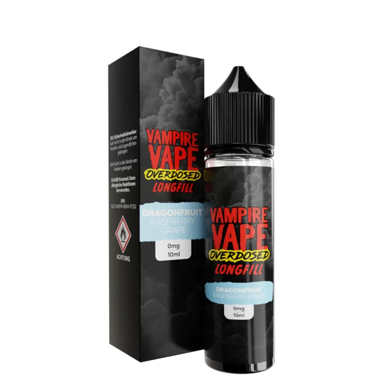 Vampire Vape Overdosed Longfill – Dragonfruit Raspberry Grape 10ml - Traube / Himbeere / Drachenfrucht - Image 3