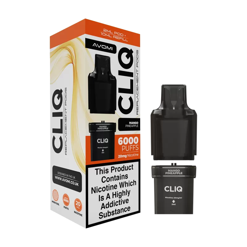 Mango Pineapple Avomi Cliq 6000 Refill Pack - 20mg - Vape Product