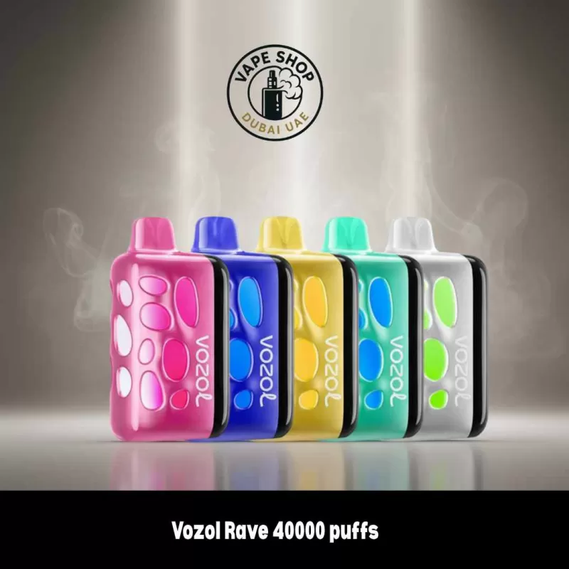 Vozol Rave 40000 puffs 20MG and 50mg nicotine - Vape Product, FULL BOX 10 DEVICE; Blueberry Ice, Cool Mint (ADEA26)