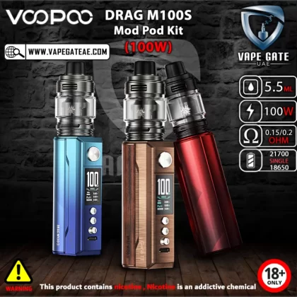 VOOPOO Drag M100S Mod Pod Kit (100W) - Black Darkwood
