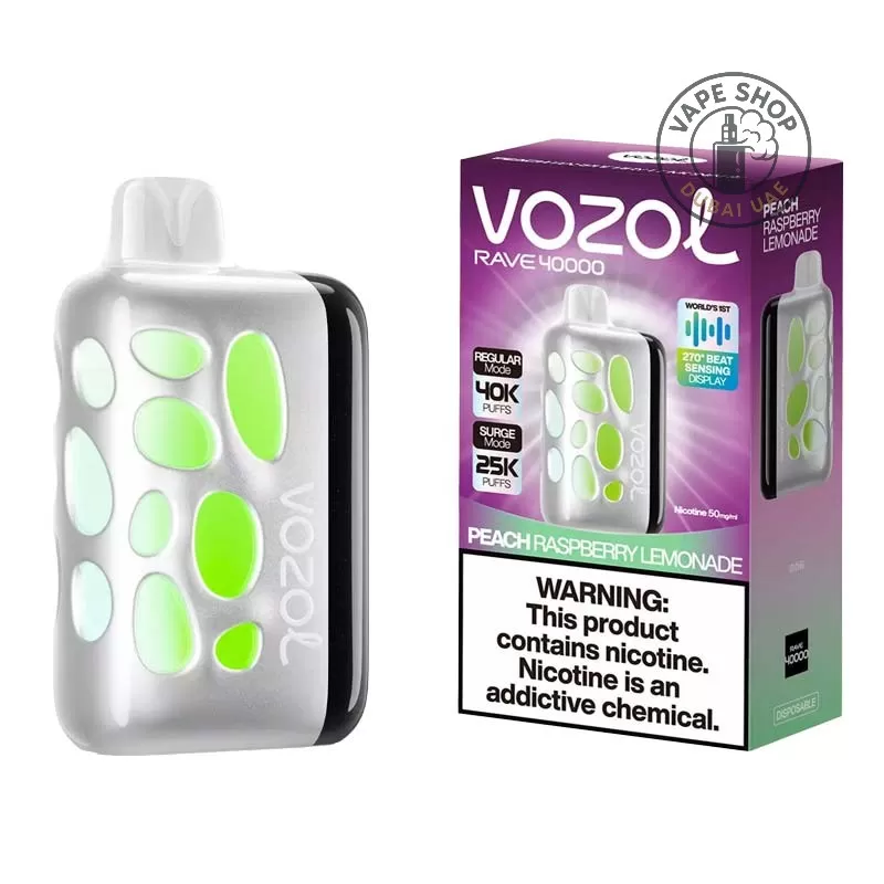 Vozol Rave 40000 puffs 20MG and 50mg nicotine - Vape Product, FULL BOX 10 DEVICE; Blueberry Ice, Cool Mint (ADEA26) - Image 2