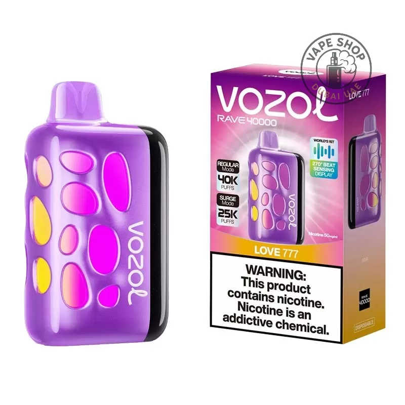 Vozol Rave 40000 puffs 20MG and 50mg nicotine - Vape Product, FULL BOX 10 DEVICE; Blueberry Ice, Cool Mint (ADEA26) - Image 3