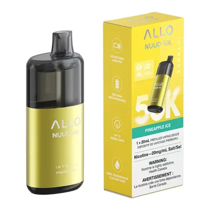 Allo Intense Nuud 50K Disposable Vape Device – Pineapple Ice 20ml