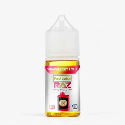 Pod Juice X Raz Salt Strawberry Lolly 30mL Vape Juice - Vape Product, Vape Product