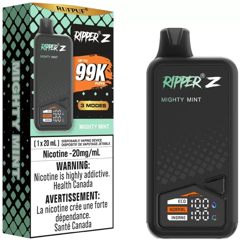 RUFPUF RIPPER Z 99K Disposable Vape – Mighty Mint