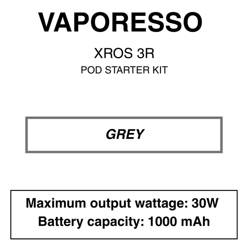 Vaporesso – XROS 3R – Pod Starter Kit-1000mAh - Vapeys Co Nz - Image 2