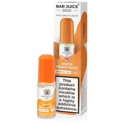 Bar Juice 5000 White Peach Razz E Liquid 10ml - Nicotine Strength#20mg>10mg
