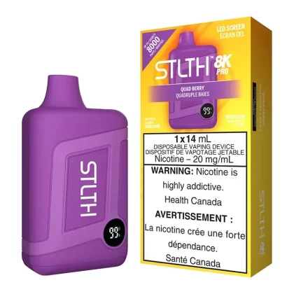 STLTH 8K Pro Disposable Vape Device – Quad Berry - 20mg/mL