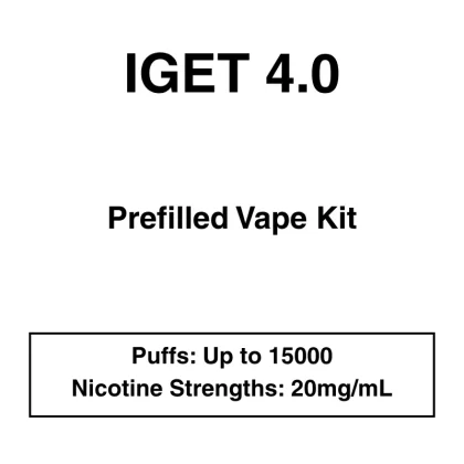 IGET – Bar Plus 4.0 – Prefilled Vape Kit – 20mg/mL Nicotine – 15000 Puffs