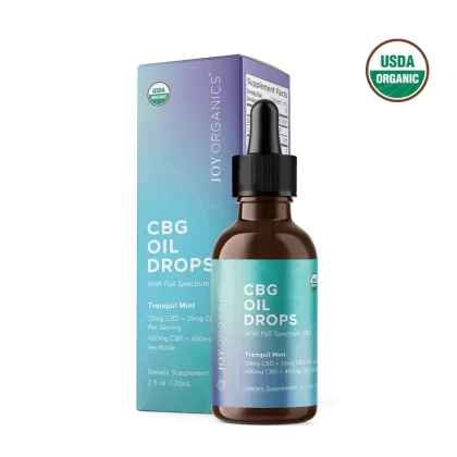 Joy Organics CBG + CBD Tincture, Oil Drops - Ejuicewarehouse