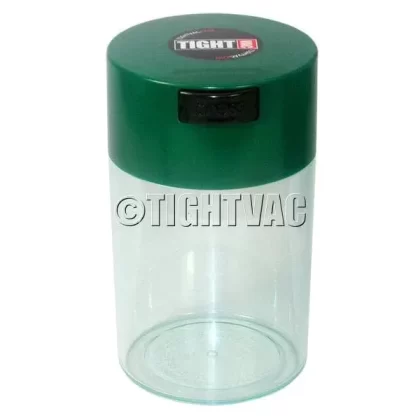 Tightvac TV3 – 45g / 6 oz / 0.57 liter - Color#Black Cap / Clear Body>Forest Green Cap / Clear Body>Dark Blue Cap / Clear Body>Black Cap / Black Body>Forest Green Cap / Black Body>Dark Blue