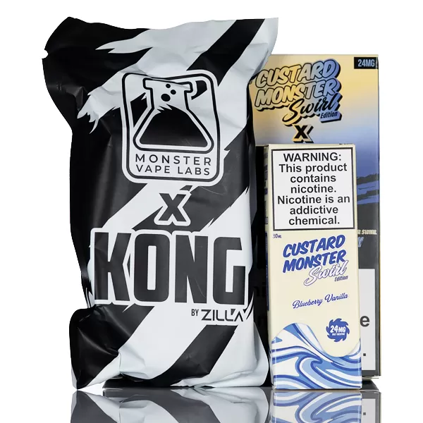 Monster Vape Labs X Kong by Zilla 50K Puffs Disposable - 2.4% 30mL - Blueberry Vanilla Custard - Image 3