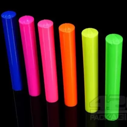 Squeezetops® 109mm Fluorescent Mix Child Resistant J-Tubes (074300-CR) 1000/Box