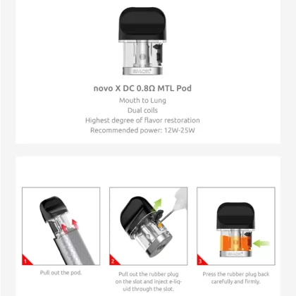 Smok Novo X Pods 3pk - DC MTL 0.8ohm - Skullvaping