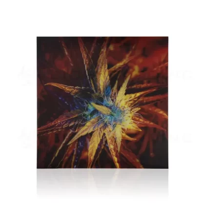 Wall Art | lenticular 3D – Red Flower | 16″ x 16″