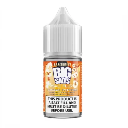 Big Salts Caramel Popcorn – 20ml Salt Fills E Liquid - 5mg Nic Strength Including Blue Salt Shots, 10mg Nic Strength Including Pink Salt Shots; Vape Product, Vape Product