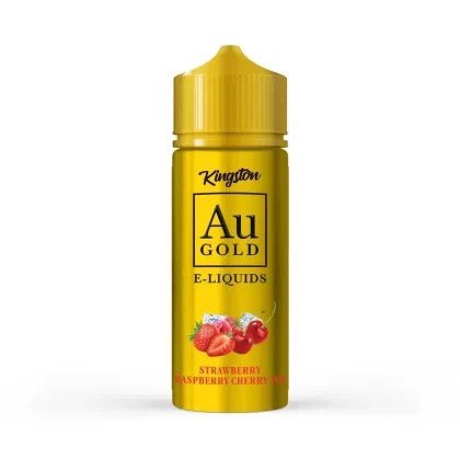 STRAWBERRY RASPBERRY CHERRY ICE E LIQUID AU GOLD BY KINGSTON 100ML 70VG