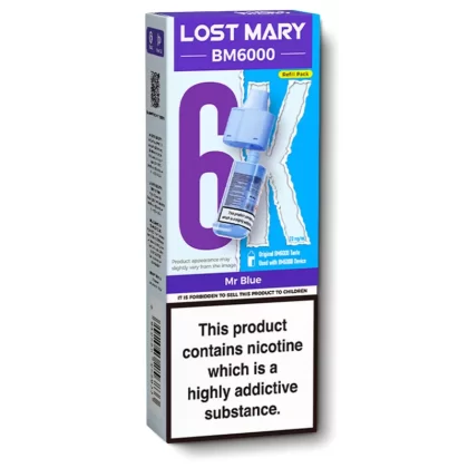 Mr Blue BM6000 Refill Pods by Lost Mary - Ecigarettedirect Co