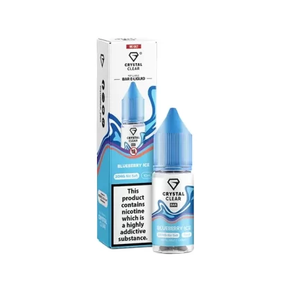 Crystal Clear Bar Salt Blueberry Ice E Liquid 10ml - Nicotine Strength#20mg>10mg (F3A6D0)