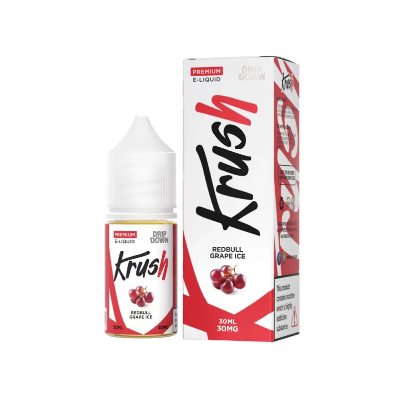 Drip Down Krush Series Salt – Redbull Grape Ice 30ml (30, 50 mg) - Vapebazaar Pk - Image 3