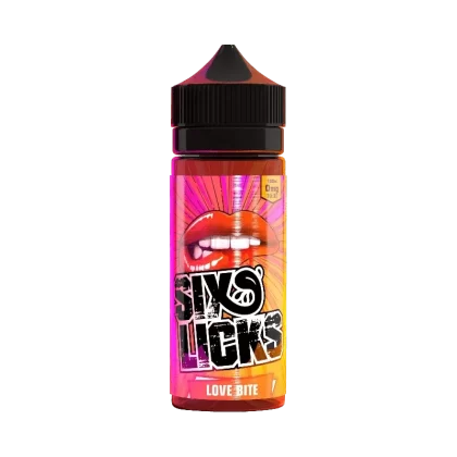 SIX LICKS LOVE BITE 100ML SHORTFILL E-LIQUID - Ecigpremium