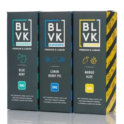 BLVK Hundred - No Nicotine Vape Juice - 100ml (DISCONTINUED) - Blue Mint
