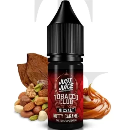 JUST JUICE NUTTY CARAMEL TOBACCO NIC SALT E-LIQUID - Nicotine Strength#11MG (1%)>20MG (2%)>5MG (0.5%)