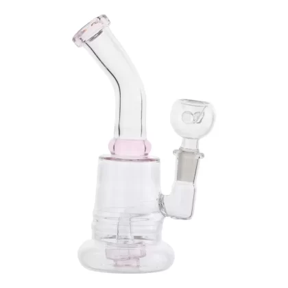 Pink Tilted Disc Perc Bong – 7in - Vape Store