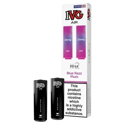Blue Razz Plum IVG Air Replacement Pods - Vapeshop Co