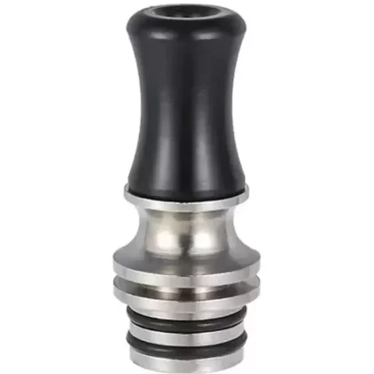 510 Drip Tip Metal Base Long - Colour#Black>Ultem>Clear>Smoked~Style#Straight>Curved