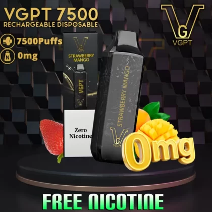 VGPT Zero Nicotine Disposable Vape (7500 Puffs) - Red Wine / 0 mg