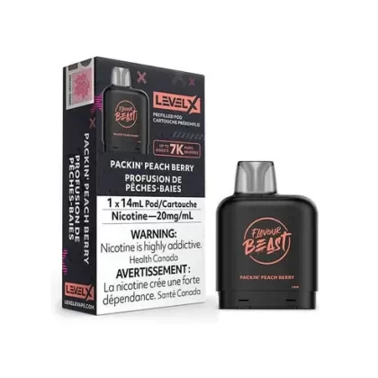 Level X Packin’ Peach Berry Flavour Beast Pods