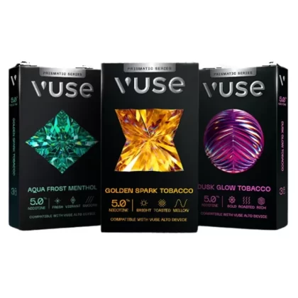Vuse Alto Pods Prismatic Series 5% 3pk - aqua frost menthol, dusk glow tobacco