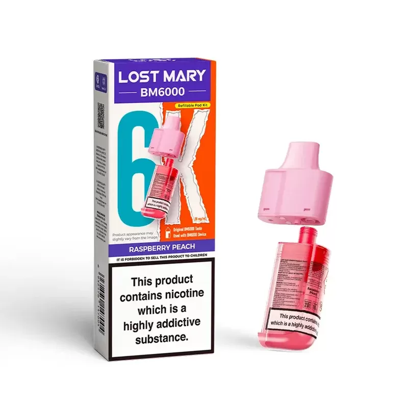 Lost Mary BM6000 Prefilled Pod Raspberry Peach - Ecigpremium