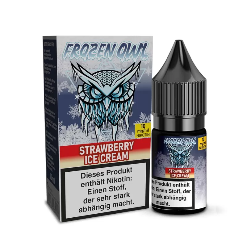 Frozen OWL Nikotinsalz Liquid – Strawberry Ice Cream - Vapebazar - Image 3