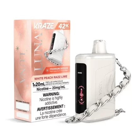 Kraze Luna Disposable Vape – 42K Puffs – White Peach Razz Lime