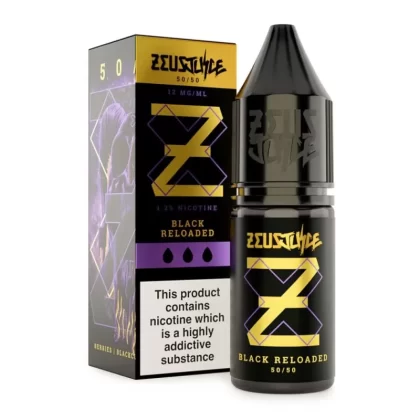 Black Reloaded E-Liquid 50/50 Series by Zeus Juice (10ml) - 6mg