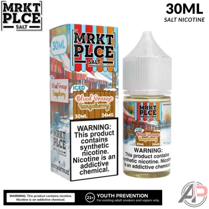 MRKT PLCE Iced Blood Orange Tangoberry Salt Nicotine 30mL - Salt Nicotine 24mg – 30ml, Salt Nicotine 48mg – 30mL