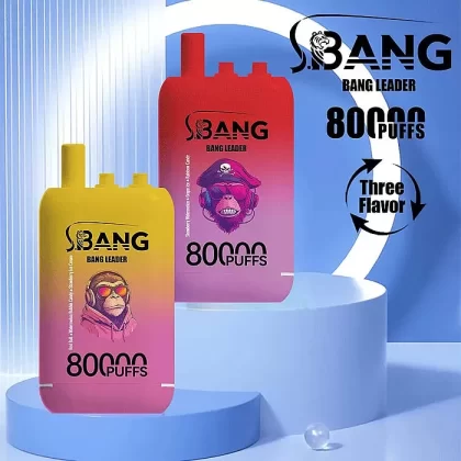 Bang Leader (Bang Legend) 80000 Puff 3-in-1 Flavor 80K Disposable Vape - Blueberry Ice Black Dragon Ice Mango Peach / 20mg / 1PC / CN-SZ Warehouse