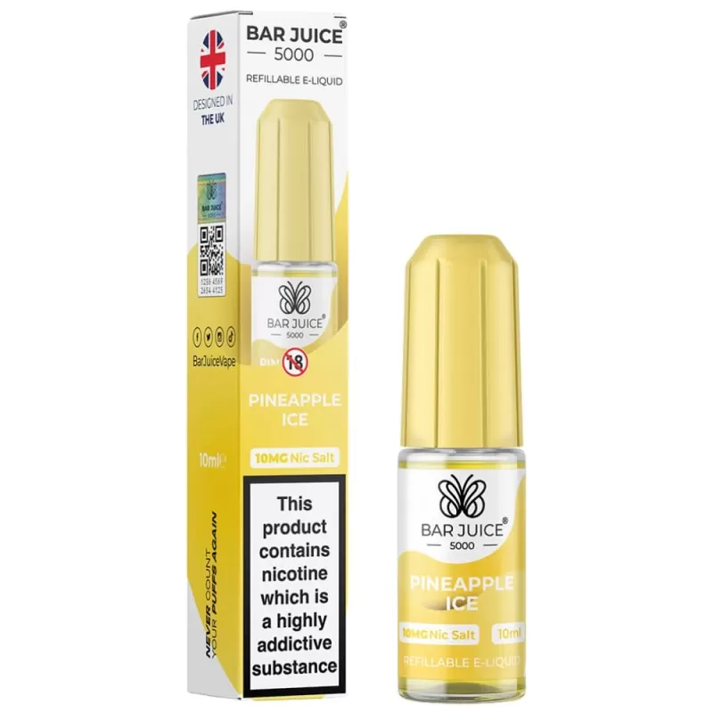 Pineapple Ice Nic Salt E-Liquid by Bar Juice 5000 (10ml) - 10mg