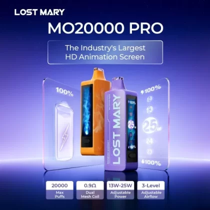 Lost Mary MO20K MO20000 Pro Disposable Device – 20000 Puffs - Peach+