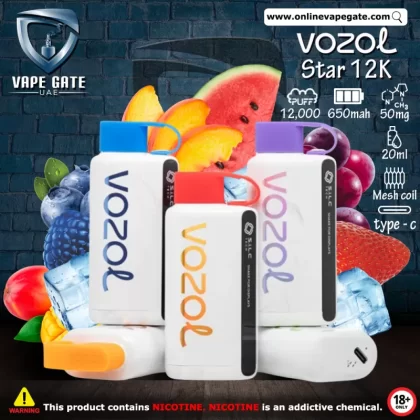 Vozol Star 12K Rechargeable Disposable Vape (12,000 Puffs) - Peach Ice / 50 mg