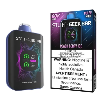 STLTH X Geek Bar Disposable Vape Device – Peach Berry Ice - Nicotine Strength#20mg/ml