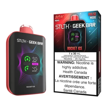 STLTH X Geek Bar Disposable Vape Device - Rocket Ice 30ml - 20mg/ml