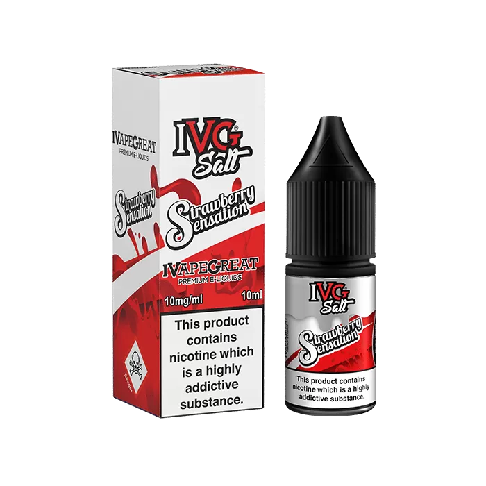 Strawberry Sensation IVG Nic Salt e Liquid 10ml – TPD - Vapestorm Co