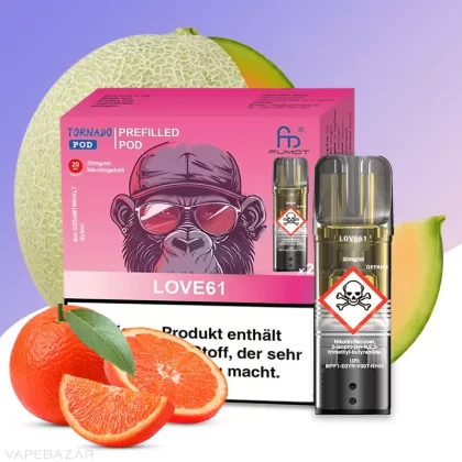 RandM Tornado Pods – Love 61 (2er Pack) - RandM / Blutorange / Zitrone / Orange / Melone / ca. 1200 / 20mg/ml